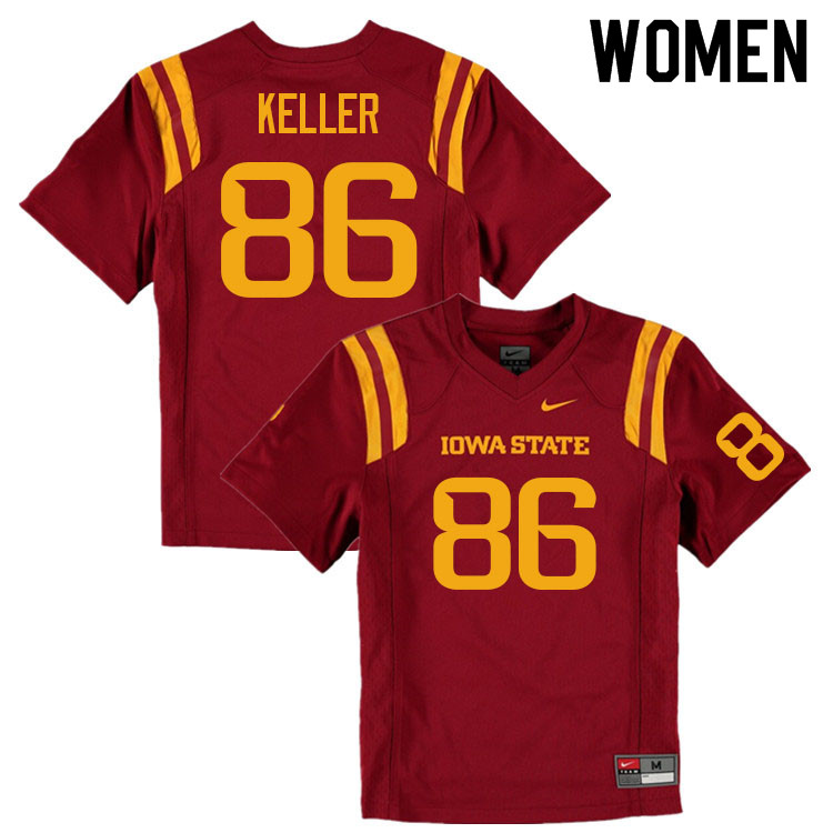 Women #86 Andrew Keller Iowa State Cyclones College Football Jerseys Sale-Cardinal - Click Image to Close